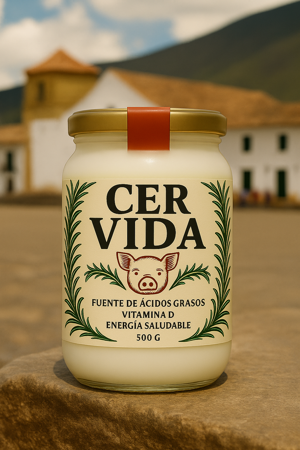 Frasco CER VIDA grasa de cerdo premium en Villa de Leyva